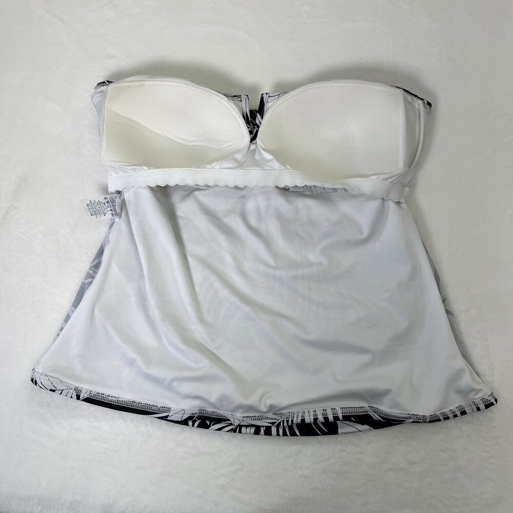 LANDS' END Womens Bandeau Wireless Convertible Strap Bathing Suit Top Sz. 16 FS - Picture 6 of 8